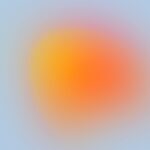 Soft gradient background with orange, yellow, and pink hues blending into a light blue backdrop.