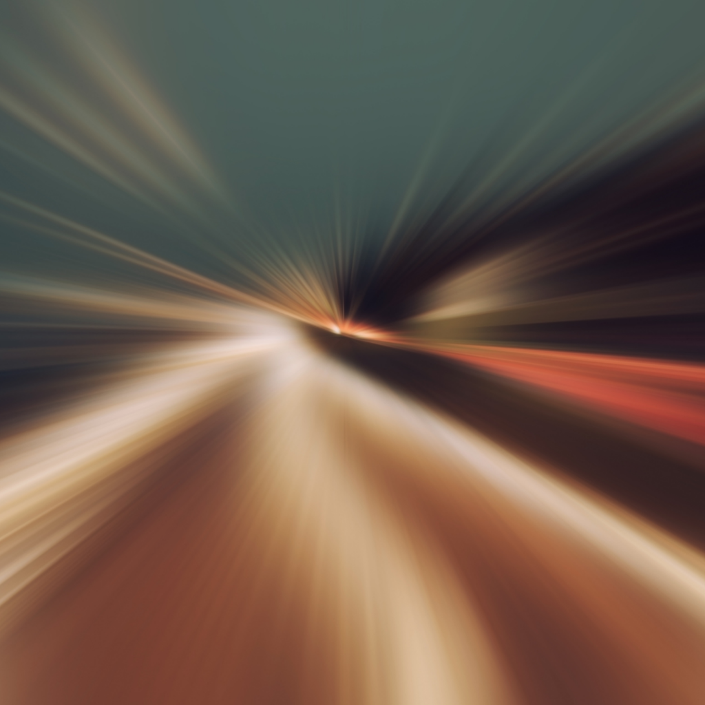 blurred highway lights